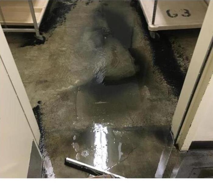 home floor covered in water